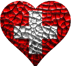 Drapeaux Europe Suisse Coeur 