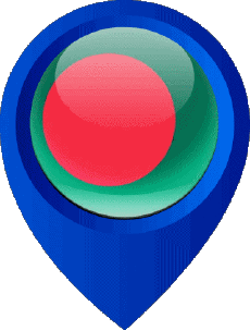 Banderas Asia Bangladesh Marcador de ubicación 
