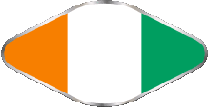 Drapeaux Afrique Côte d Ivoire Ovale 02 