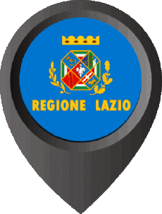 Fahnen Europa Italien Lazio Standort-Pin 