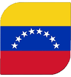 Flags America Venezuela Square 