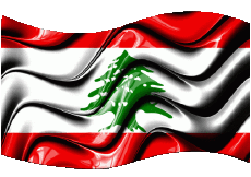 Fahnen Asien Libanon Rechteck 