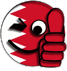 Drapeaux Asie Bahreïn Smiley - OK 