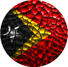Drapeaux Asie Timor Oriental Rond 