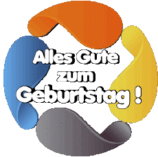 Messages German Alles Gute zum Geburtstag Zusammenfassung - geometrisch Transparent Background 011 