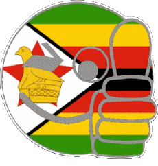 Flags Africa Zimbabwe Smiley - OK 
