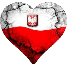 Flags Europe Poland Heart 