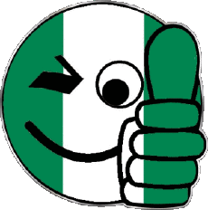 Fahnen Afrika Nigeria Smiley - OK 