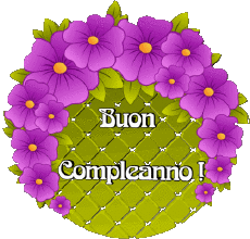 Mensajes Italiano Buon Compleanno Floreale 019 