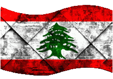Banderas Asia Líbano Rectángulo 