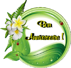 Nachrichten Französisch Bon Anniversaire Floral 011 