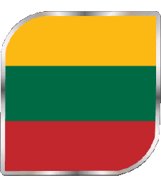Bandiere Europa Lituania Quadrato 