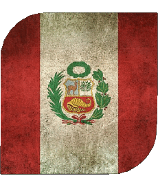 Bandiere America Perù Quadrato 