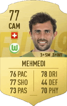 Videogiochi F I F A - Giocatori carte Svizzera Admir Mehmedi 