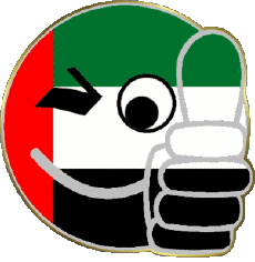 Banderas Asia Emiratos Árabes Unidos Smiley - OK 
