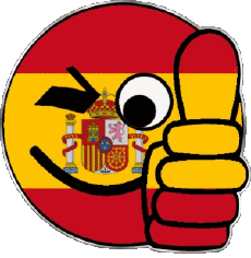 Drapeaux Europe Espagne Smiley - OK 