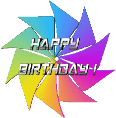 Nachrichten Englisch Happy Birthday Abstract - Geometric 016 