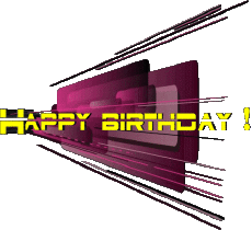 Mensajes Inglés Happy Birthday Abstract - Geometric Fondo transparente 020 