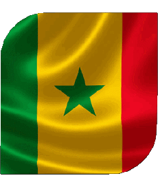 Drapeaux Afrique Sénégal Carré 
