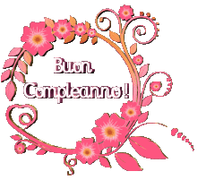 Messages Italian Buon Compleanno Floreale Transparent Background 022 