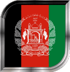 Bandiere Asia Afghanistan Quadrato 