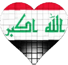 Drapeaux Asie Iraq Coeur 