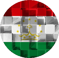 Bandiere Asia Tajikistan Tondo 