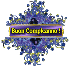 Nachrichten Italienisch Buon Compleanno Floreale Transparenter Hintergrund 009 