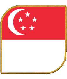 Drapeaux Asie Singapour Carré 