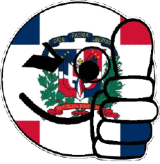 Fahnen Amerika Dominikanische Republik Smiley - OK 