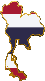 Fahnen Asien Thailand Karte 