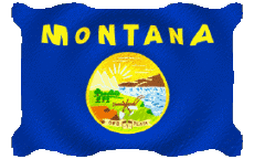 Drapeaux Amériques U.S.A - Etats Montana Ondulation 