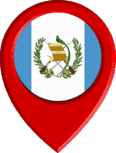 Drapeaux Amériques Guatemala Epingle de Localisation 