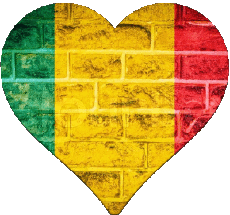 Drapeaux Afrique Mali Coeur 