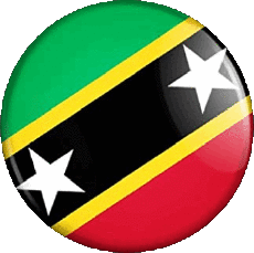 Flags America Saint Kitts and Nevis Round 