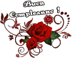 Mensajes Italiano Buon Compleanno Floreale Fondo transparente 004 