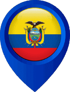 Flags America Ecuador Location Pin 