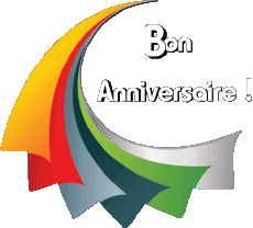 Messagi Francese Bon Anniversaire Abstrait - Géométrique Sfondo trasparente 019 