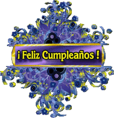 Messages Spanish Feliz Cumpleaños Floral Transparent Background 009 