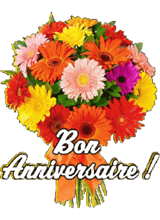 Messages French Bon Anniversaire Floral 003 