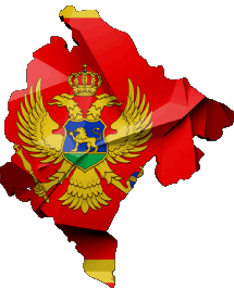 Fahnen Europa Montenegro Karte 