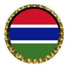 Fahnen Afrika Gambia Rund - Ringe 