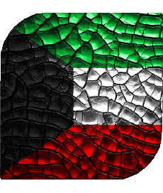 Bandiere Asia Kuwait Quadrato 