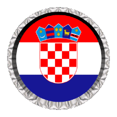 Fahnen Europa Kroatien Rund - Ringe 