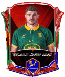 Sports Rugby - Players South Africa Team 2025 Malcolm Justin Marx 