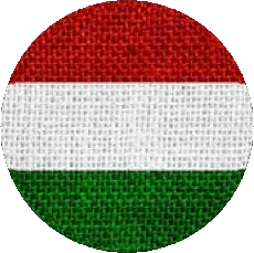 Drapeaux Europe Hongrie Rond 