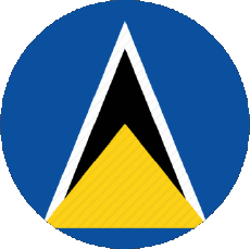 Drapeaux Amériques Sainte Lucie Rond 