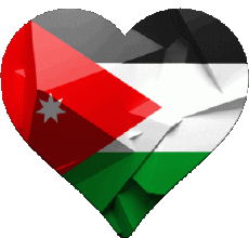 Flags Asia Jordan Heart 