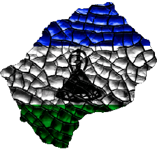 Fahnen Afrika Lesotho Karte 