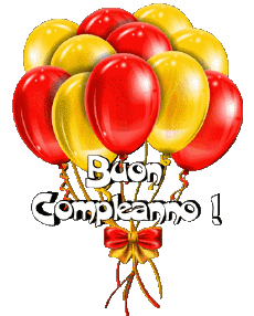 Messages Italian Buon Compleanno Palloncini - Coriandoli 007 